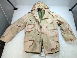 Chaqueta Militar De Colección M65 Como Nueva Chip Camuflada Clima Frío Desierto Talla M Forro Acolchado - Imagen 1 de 15