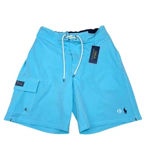 Polo Ralph Lauren Men’s Size Small Aqua Traveler Swim Trunks 8" Lined NWT - Picture 1 of 8