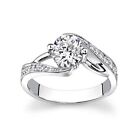 2.25 Ct Excellent Cut Moissanite Bridal Rings 14K White Gold Plated Size 5 6 7 8