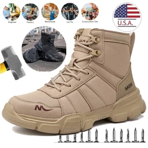 Zapatos de seguridad con punta de acero para hombre botas de trabajo protectoras ligeras a prueba de pinchazos - Imagen 1 de 36