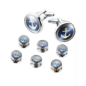 Men's Cufflinks and Studs SetsTuxedo Shirt Cufflinks and Studs Set formen. fo... - Picture 1 of 5
