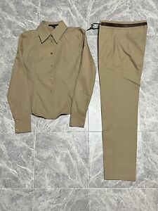 GUCCI by Tom Ford 2001 Shirt Pants Setup Leather belt Size40