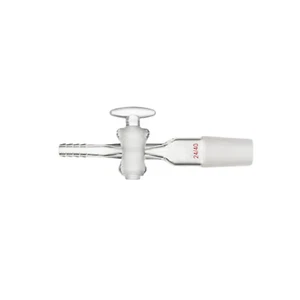 24/40,Glass Stopcock,Straight Vaccum Adapter 10mm Hose Connection,Lab Glassware - Picture 1 of 4
