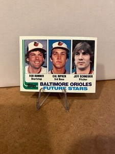1982 Topps #21 Bob Bonner, Cal Ripken Jr, Jeff Schneider RC Rookie EX/NM ORIOLES