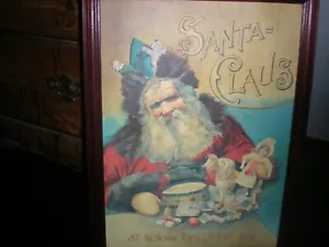 christmas santa claus with toys/ tin metal st. nicholas toy company 1894 - Picture 1 of 9