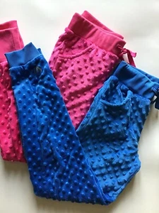 Girls Limeapple Size 10-12 Sweatpants Minky Joggers Pink Blue Casual Pants - Picture 1 of 11