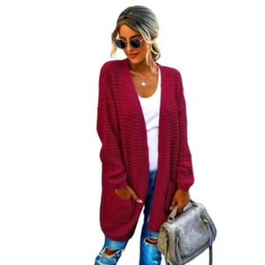 Women's Open Front Knit Cardigan - Picture 1 of 4