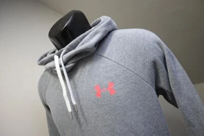 Under Armour 连帽衫棉混纺慢跑拉过毛衣灰色女式 S 码 — 第 1/4 张图片