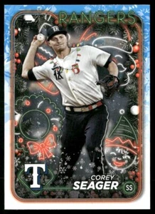 2024 Topps Holiday Corey Seager #H45 Image Variation Lights SP Texas Rangers - Picture 1 of 2