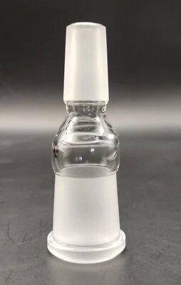 14mm Male-19mm Female Size Conversion Glass Ground Joint Attachment Adapter GonG - Image 1 of 4