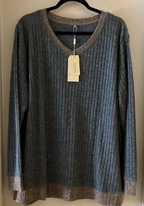 Womens Long Sleeve Blue Top Blouse Plus Size 2X NEW With TAGS🦋 - Picture 1 of 3