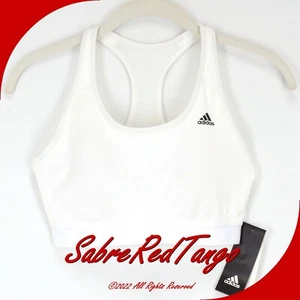 REGGISENO ADIDAS DONNA ALLENAMENTO SPORT RACER GU5252 BIANCO NUOVO CON ETICHETTE - Foto 1 di 7
