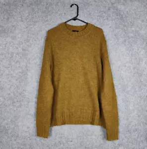Cos Jumper Mens Size Medium Yellow Alpaca Wool Chunky Knit Pullover Mustard - Picture 1 of 9
