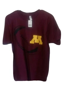 MINNESOTA GOLDEN GOPHERS Fußball kurzärmliges Medium weinrot Shirt neu mit Etikett - Bild 1 von 3