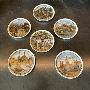 6- Theo Rubn Germany Decorative Decor Plates 3.75” - Picture 1 of 15