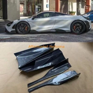 PARA MCLAREN 720S 765LT ESTILO TODO FIBRA DE CARBONO FALDONES LATERALES EXTENSIÓN PASO LATERAL LAP - Imagen 1 de 12
