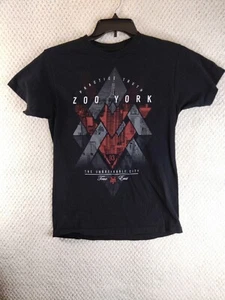 Zoo York Womens Size S/P Color Black Graphic Short Cap Sleeve Crew Neck T Shirt - Picture 1 of 8