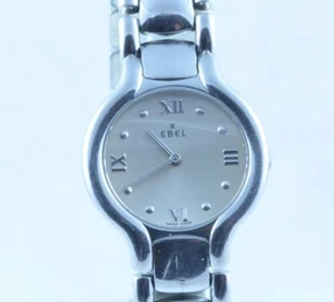 Ebel Beluga Orologio Donna Quarzo Acciaio 4 Medium 28MM Originale Nastro 9157421 - Foto 1 di 6