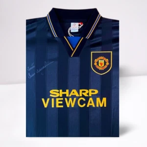 Brian McClair signiertes Manchester United 1994 Auswärtstrikot - Bild 1 von 1