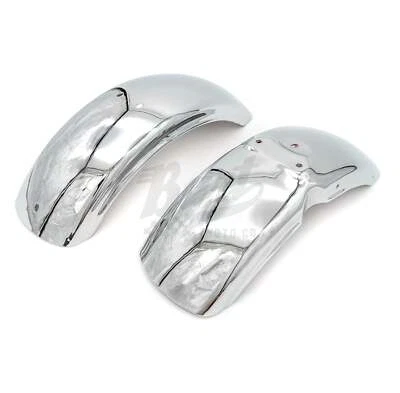 Honda CT70 Chrome Front & Rear Fenders Set - Rolled Edges, Thick, High Quality - Image 1 of 4