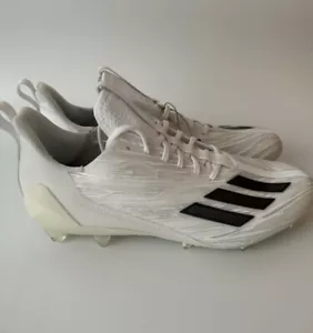 adidas Men’s Size 12 ADIZERO Football Cleats Cloud White/Core Black GX4049 NEW - Picture 1 of 8