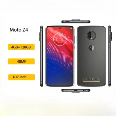 Unlocked Motorola Moto Z4 4G XT1980 4GB RAM 128GB ROM Cellphone Fingerprint - Immagine 1 di 4