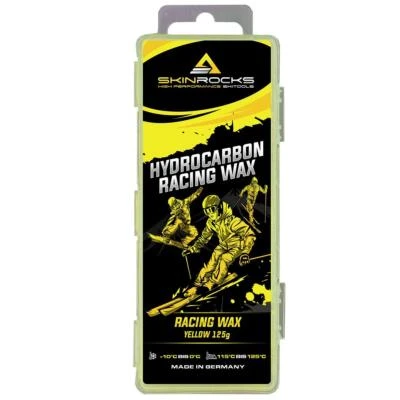 SkinRocks Hydrocarbon Racing Wachs Ski Langlauf Snowboard Profi Wax Gelb 125g - Bild 1 von 2
