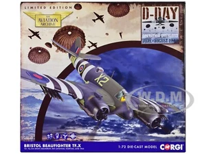 BRISTOL BEAUFIGHTER TF.X AIRCRAFT "ROYAL AIR FORCE" 1/72 MODEL BY CORGI AA28603 - Picture 1 of 2