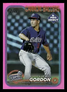 2024 Topps PRO DEBUT LUCAS GORDON PURPLE PARALLEL 102/199 #PD-188 - Picture 1 of 2