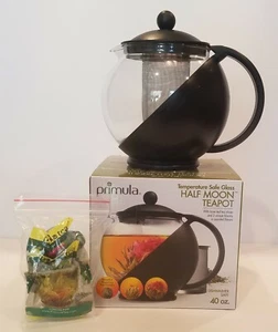Glass 40 0z Primula Teapot Tea Pot with Infuser for loose or flowering tea EUC - Picture 1 of 4