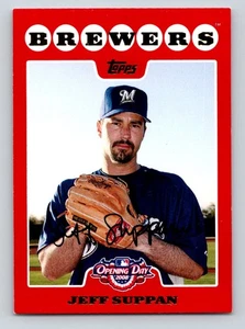 2008 Topps Opening Day #3 Jeff Suppan Milwaukee Brewers - Imagen 1 de 2