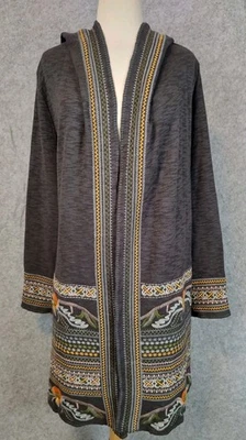 Cárdigan plumero PAPARAZZI BY BIZ para mujer talla 2X sudadera con capucha bordada costuras artísticas Foto 1 de 4