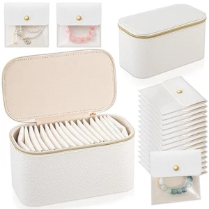 Estuche organizador de joyas de viaje joyero con 18 bolsas de terciopelo para niña mujer... - Imagen 1 de 7