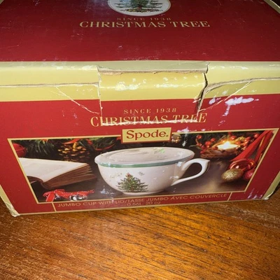 Spode Christmas Tree Jumbo Cup W Lid 20 Oz NIB - Image 1 of 4