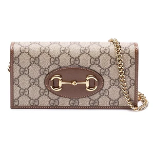 NEW! GUCCI GG HORSEBIT CHAIN WALLET CROSSBODY SHOULDER BAG BOX AUTHENTIC! - Picture 1 of 13