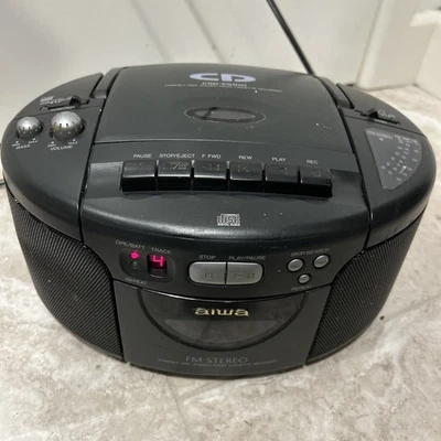 RARE AIWA CSD-ES100 COMPACT DISC STEREO RADIO CASSETTE Boombox - Fully Tested - Image 1 of 4