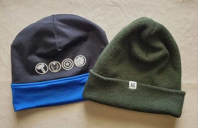 Lot of 2:Beanie, Hat, Ski Cap One Size,1 American Eagle, 1 Marvel Avengers Logo  - Image 1 of 4