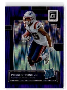 2022 Donruss Optic Pierre Strong Jr. RC #241 Purple Shock New England Patriots - Picture 1 of 2