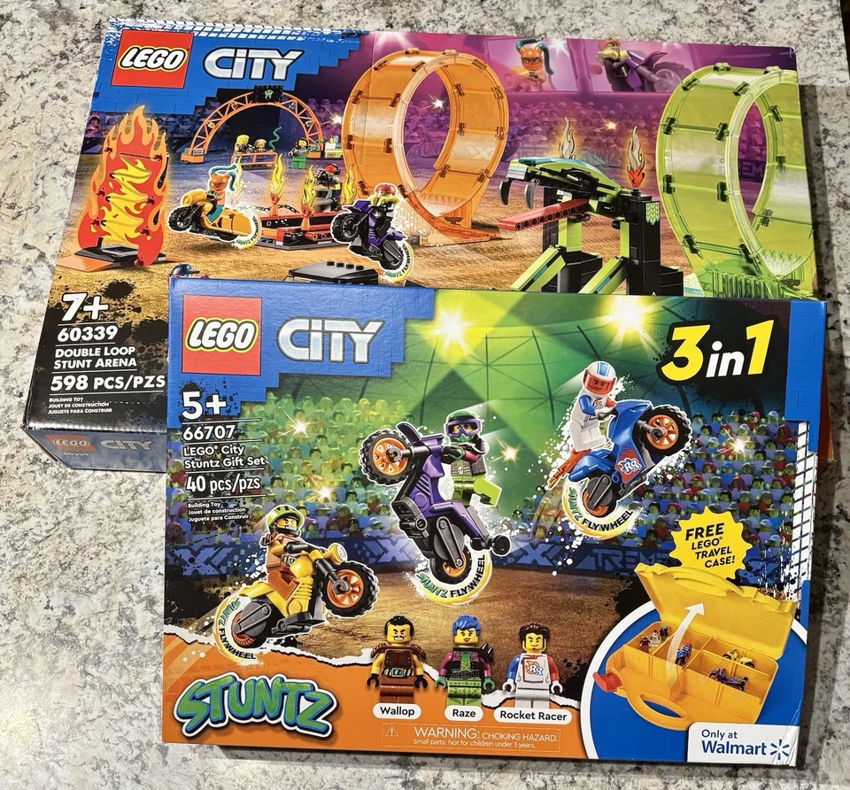 Lot Of 2 LEGO CITY: Stuntz Sets 60339 & 66707; Both New; Free Shipping - Image 1 of 4