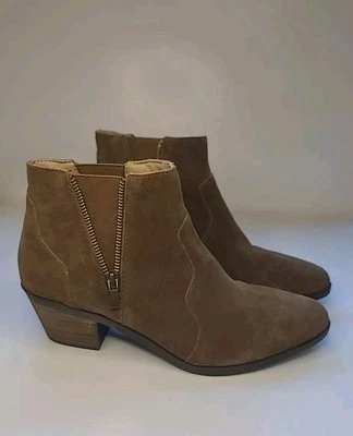 Botines Adam Tucker para mujer talla 8,5 marrón gamuza cuero  Foto 1 de 4