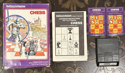 CHESS Intellivision RARE & HTF White Label Game 1982 COMPLETE Manual Overlay Box - Image 1 of 4