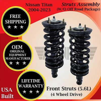Monroe OEM Front Struts For 2004-2023 Nissan Titan 5.6L 4WD Lifetime Warranty - Image 1 of 4
