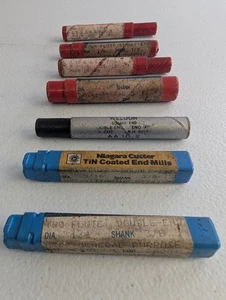 6 Niagara Cutter #1/4 #7/16 #3/16 #3/8 #5/16 Weldon #5/14 Square End Machinist - Picture 1 of 14