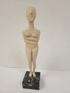 Acient Greek Cycladic Figure on Stone Base - Picture 1 of 8