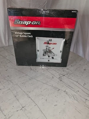 Reloj Burbuja Cuadrado 15" Vintage Snap-On SSX17P112 Nuevo en Caja Sellada Foto 1 de 2
