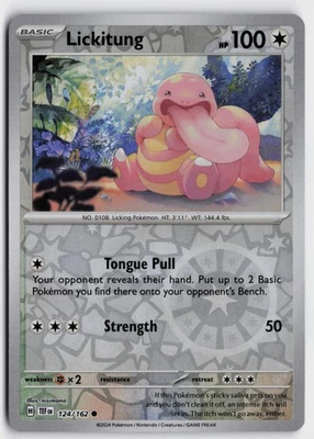 Pokemon Lickitung 124/162 Reverse Holo Common SV05: Temporal Forces NM - Image 1 of 2