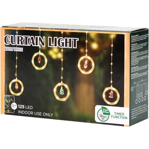 LED Lichtervorhang mit Weihnachtsfiguren Weihnachten 125 LEDs 4.8 m Innenbereich - Bild 1 von 8