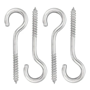 5 inch 4-Pack 304 Stainless Steel Heavy-Duty Screw Eye Hook Eye Bolts, Suitab... - Picture 1 of 7