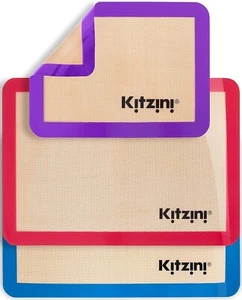 Silicone Baking Mat Set Non Stick Sheet Large Oven BPA Free Reusable Thick - Picture 1 of 13