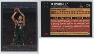 2007-08 Topps Chrome Yi Jianlian #135 Rookie RC